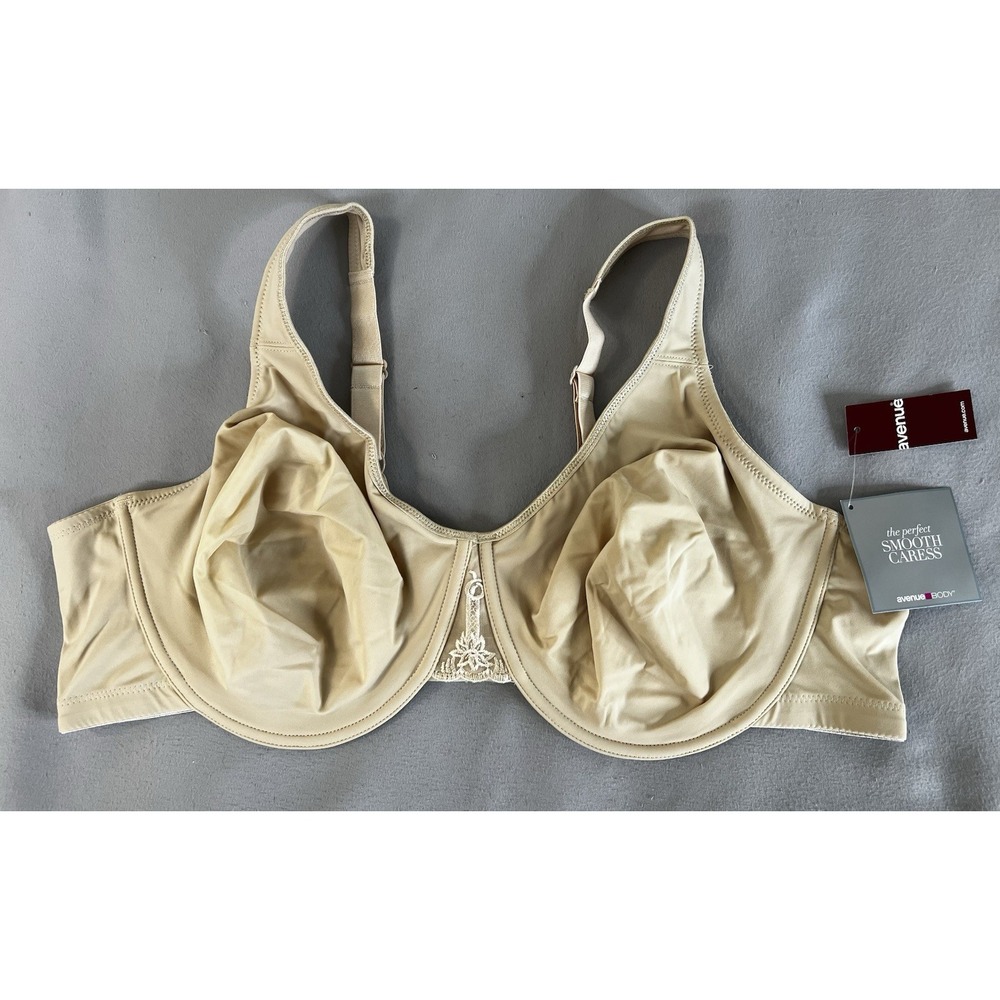 Avenue Body Women's Plus Size Soft Caress Bra 52C Nude New